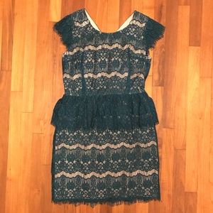 Anthropologie Lace Peplum Dress